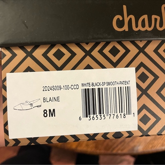 Charles By David Elegant Black and White Women's Flat, NWOT, Size 8M - Picture 5 of 5